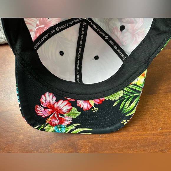 ALOHA Embroidered Floral Tropical Baseball Hat Cap Black Pink Green Blue Hawaii - Picture 10 of 13